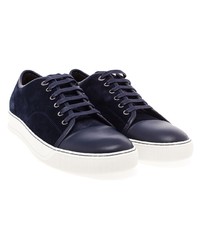 dunkelblaue niedrige Sneakers von Lanvin