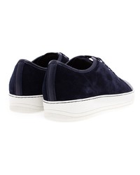 dunkelblaue niedrige Sneakers von Lanvin