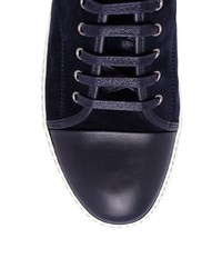 dunkelblaue niedrige Sneakers von Lanvin