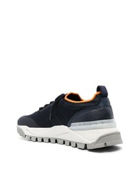 dunkelblaue niedrige Sneakers von Santoni