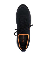 dunkelblaue niedrige Sneakers von Santoni