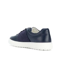 dunkelblaue niedrige Sneakers von Salvatore Ferragamo