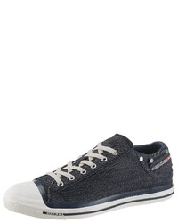 dunkelblaue niedrige Sneakers von Diesel