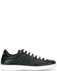 dunkelblaue niedrige Sneakers von DSQUARED2
