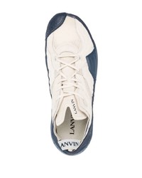 dunkelblaue niedrige Sneakers von Lanvin