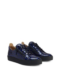 dunkelblaue niedrige Sneakers von Giuseppe Zanotti