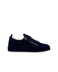dunkelblaue niedrige Sneakers von Giuseppe Zanotti Design