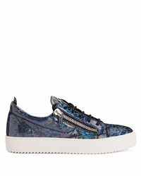 dunkelblaue niedrige Sneakers von Giuseppe Zanotti