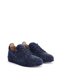 dunkelblaue niedrige Sneakers von Giuseppe Zanotti