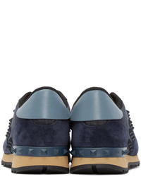 dunkelblaue niedrige Sneakers von Valentino