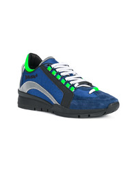 dunkelblaue niedrige Sneakers von DSQUARED2