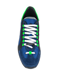 dunkelblaue niedrige Sneakers von DSQUARED2