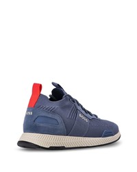 dunkelblaue niedrige Sneakers von BOSS