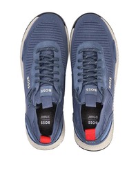 dunkelblaue niedrige Sneakers von BOSS