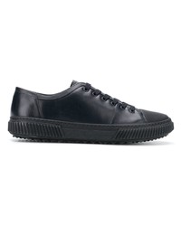 dunkelblaue niedrige Sneakers von Prada