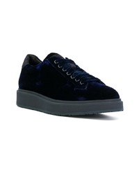 dunkelblaue niedrige Sneakers von Santoni