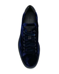 dunkelblaue niedrige Sneakers von Santoni