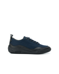 dunkelblaue niedrige Sneakers von Lanvin