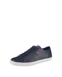 dunkelblaue niedrige Sneakers von Levi's