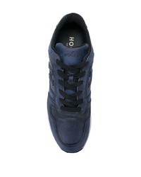 dunkelblaue niedrige Sneakers von Hogan