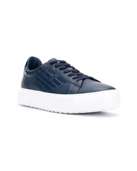 dunkelblaue niedrige Sneakers von Ea7 Emporio Armani