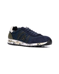 dunkelblaue niedrige Sneakers von White Premiata