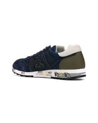 dunkelblaue niedrige Sneakers von White Premiata