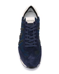 dunkelblaue niedrige Sneakers von White Premiata