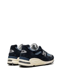 dunkelblaue niedrige Sneakers von New Balance