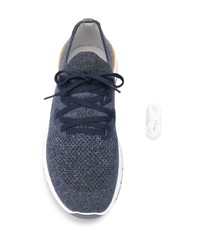 dunkelblaue niedrige Sneakers von Brunello Cucinelli