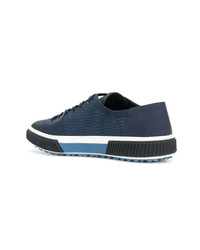 dunkelblaue niedrige Sneakers von Prada