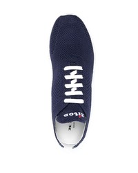 dunkelblaue niedrige Sneakers von Kiton