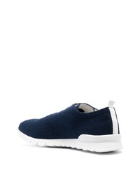 dunkelblaue niedrige Sneakers von Kiton