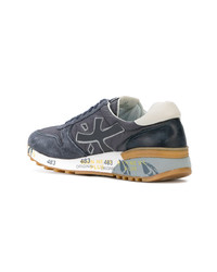 dunkelblaue niedrige Sneakers von White Premiata