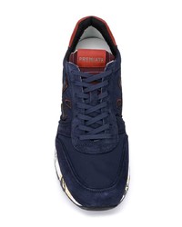 dunkelblaue niedrige Sneakers von White Premiata