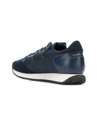 dunkelblaue niedrige Sneakers von Philippe Model