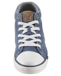 dunkelblaue niedrige Sneakers von Mustang Shoes