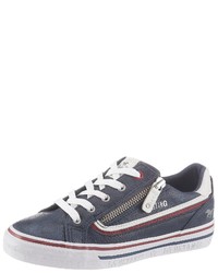 dunkelblaue niedrige Sneakers von Mustang Shoes