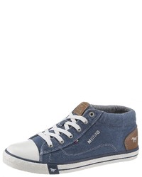 dunkelblaue niedrige Sneakers von Mustang Shoes