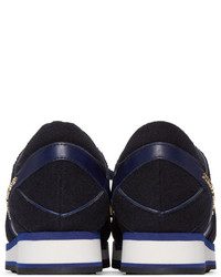 dunkelblaue niedrige Sneakers von Jimmy Choo