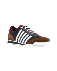 dunkelblaue niedrige Sneakers von DSQUARED2