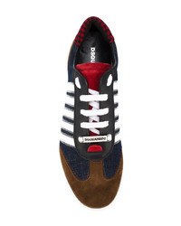 dunkelblaue niedrige Sneakers von DSQUARED2