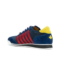 dunkelblaue niedrige Sneakers von DSQUARED2