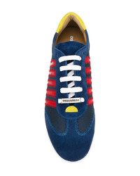 dunkelblaue niedrige Sneakers von DSQUARED2