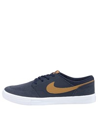 dunkelblaue niedrige Sneakers von Nike SB