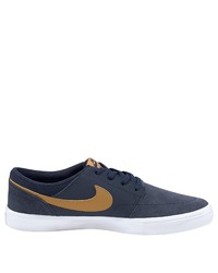 dunkelblaue niedrige Sneakers von Nike SB