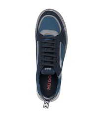 dunkelblaue niedrige Sneakers von Hugo