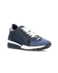 dunkelblaue niedrige Sneakers von DSQUARED2