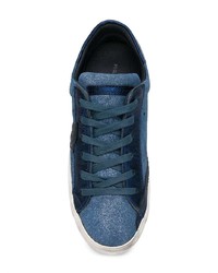 dunkelblaue niedrige Sneakers von Philippe Model