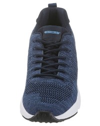 dunkelblaue niedrige Sneakers von PETROLIO
